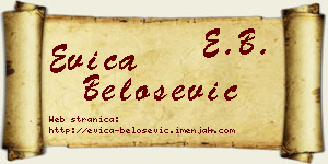 Evica Belošević vizit kartica